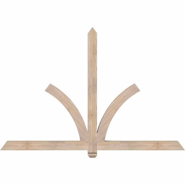 Ekena Millwork Redmond Smooth Timber Gable Bracket, Douglas Fir, 72"W x 48"H x 3 1/2"D x 3 1/2"F, 16/12 Pitch GBW072X48X0404RED00SDF - main